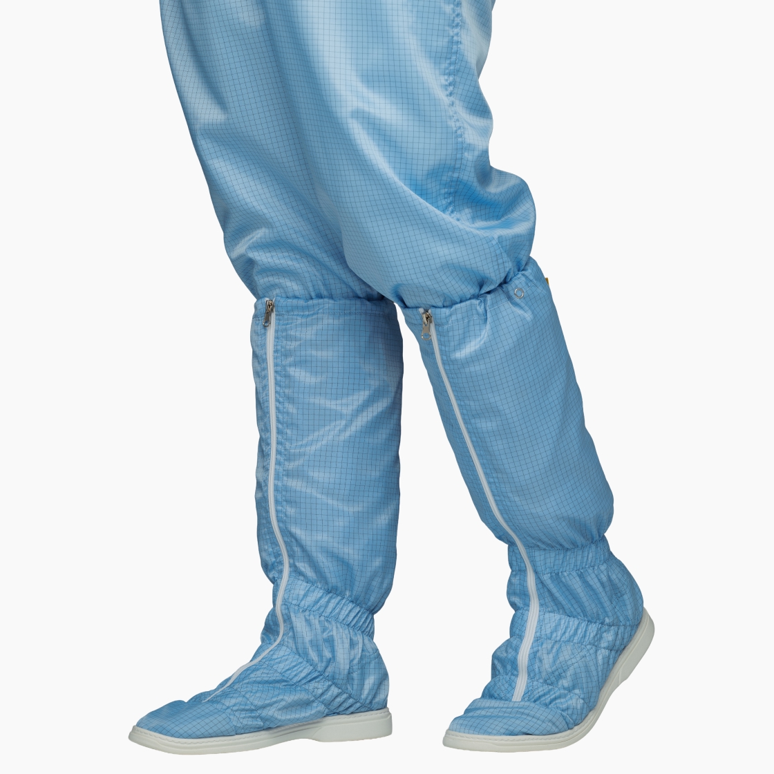 Бахилы высокие с молнией на жесткой подошве многоразовые для чистых помещений Isotex™