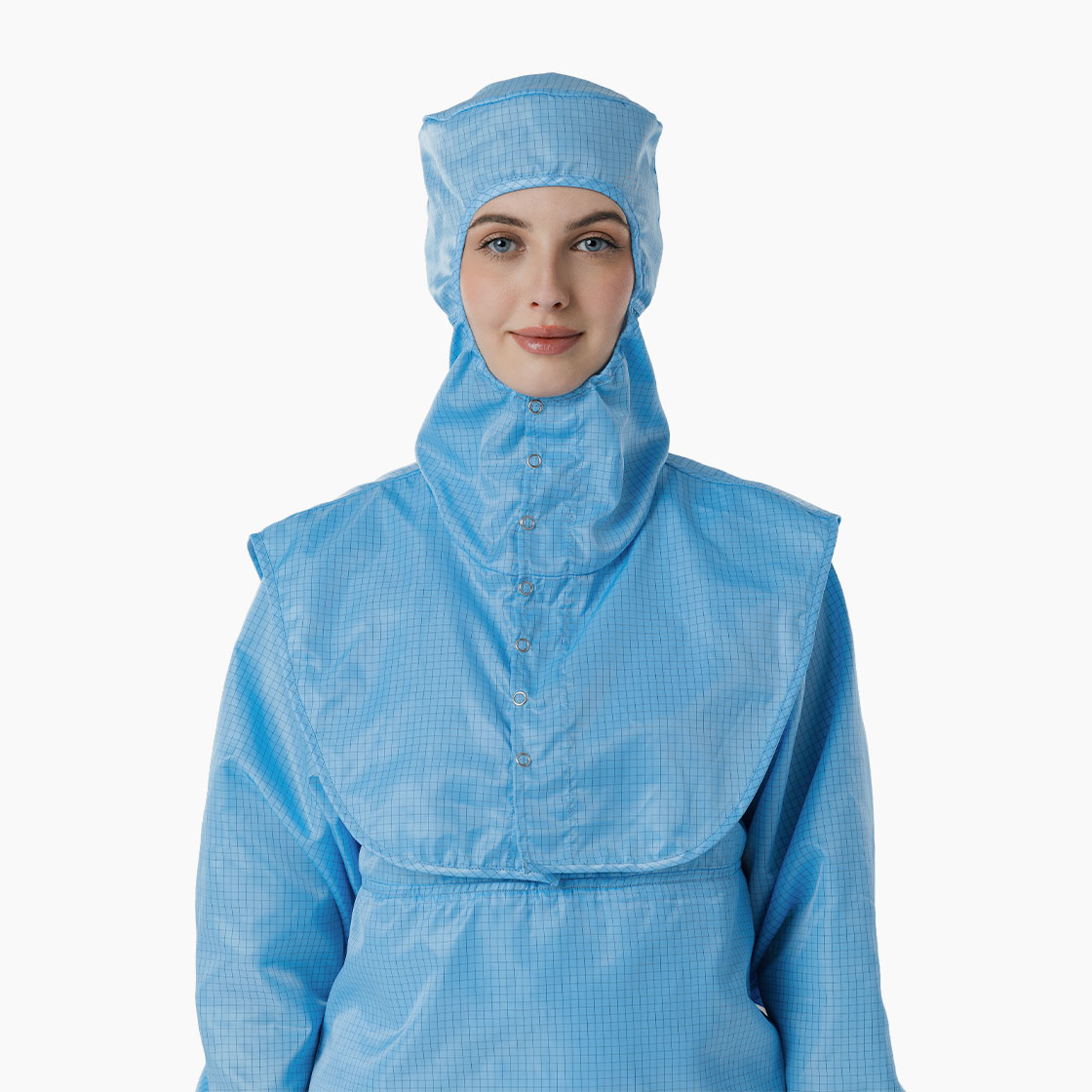 Капюшон на кнопках многоразовый для чистых помещений Isotex™