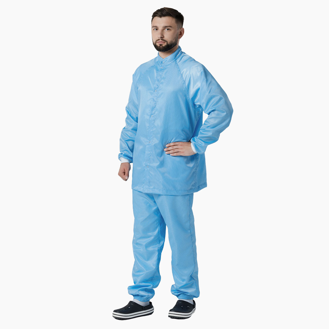 Халат на кнопках укороченный многоразовый для чистых помещений Isotex™